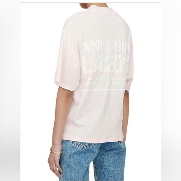 Anine Bing Tops - Anine Bing WES TEE BING LA IN WASHED PINK